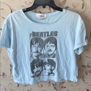soulcycle cropped beatles shirt